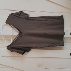 Olive Green Cross Front Top